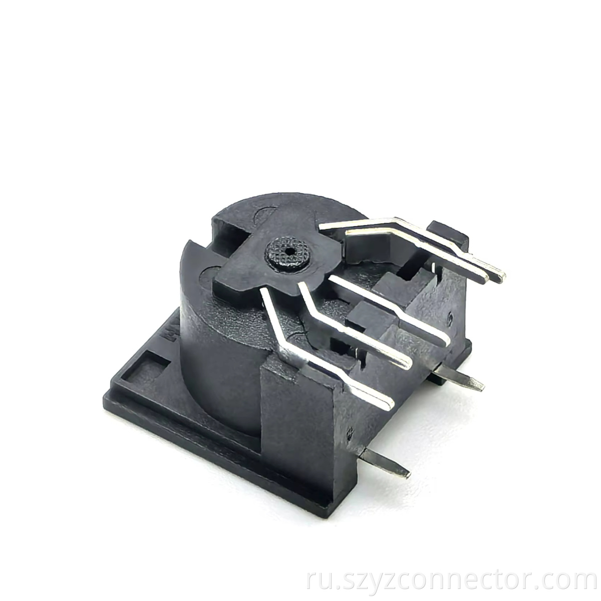 MINI DIN Board Connector:Large DIN Female header Connector Black Right Angle DIP